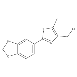 2-(1,3-Benzodioxole-5-yl)-4-(chloromethyl)-5-methylthiazole Structure