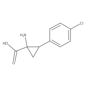 Cyclopropanecarboxylic acid, 1-amino-2-(4-chlorophenyl)-, trans- Structure