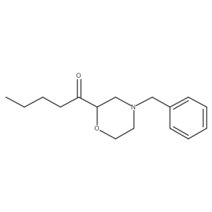 1-(4-Benzyl-morpholin-2 yl)-pentan-1-one结构式