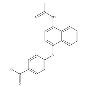 N-[4-[(4-Nitrophenyl)thio]-1-naphthalenyl]acetamide Structure
