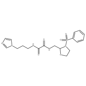 N1-(3-(1H-imidazol-1-yl)propyl)-N2-((3-(phenylsulfonyl)oxazolidin-2-yl)methyl)oxalamide Structure