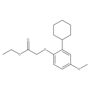(2-Cyclohexyl-4-methoxyphenoxy)acetic acid ethyl ester结构式
