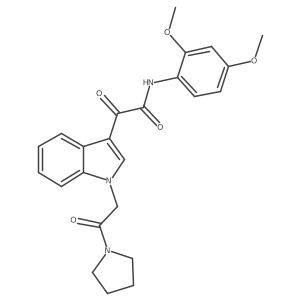 N-(2,4-dimethoxyphenyl)-2-oxo-2-(1-(2-oxo-2-(pyrrolidin-1-yl)ethyl)-1H-indol-3-yl)acetamide Structure