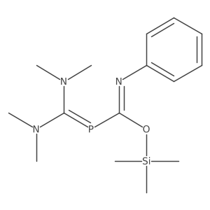Trimethylsilyl 1-[bis(dimethylamino)methylidene]-N-phenylphosphanecarboximidate Structure