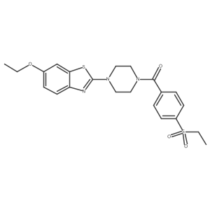 (4-(6-Ethoxybenzo[d]thiazol-2-yl)piperazin-1-yl)(4-(ethylsulfonyl)phenyl)methanone Structure