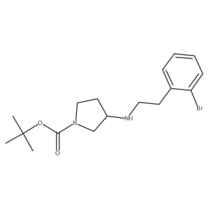 1,1-Dimethylethyl 3-[[2-(2-bromophenyl)ethyl]amino]-1-pyrrolidinecarboxylate Structure