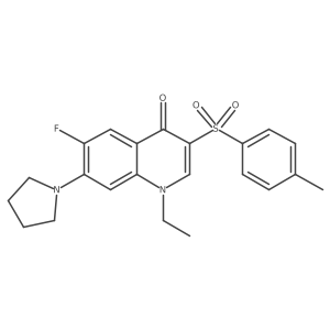 1-ethyl-6-fluoro-7-(pyrrolidin-1-yl)-3-tosylquinolin-4(1H)-one结构式