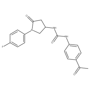 1-(4-Acetylphenyl)-3-[1-(4-fluorophenyl)-5-oxopyrrolidin-3-yl]urea Structure
