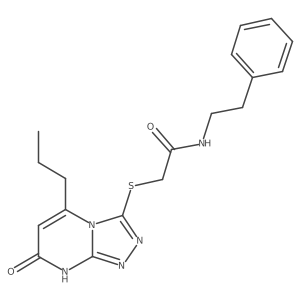 2-((7-oxo-5-propyl-7,8-dihydro-[1,2,4]triazolo[4,3-a]pyrimidin-3-yl)thio)-N-phenethylacetamide Structure