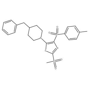 5-(4-Benzylpiperidin-1-yl)-2-(methylsulfonyl)-4-tosylthiazole结构式