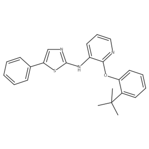 N-(2-(2-(tert-butyl)phenoxy)pyridin-3-yl)-5-phenylthiazol-2-amine Structure