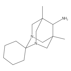 5',7'-Dimethyl-1',3'-diazaspiro[cyclohexane-1,2'-tricyclo[3.3.1.1~3,7~]decan]-6'-amine Structure