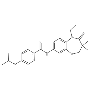 N-(5-ethyl-3,3-dimethyl-4-oxo-2,3,4,5-tetrahydrobenzo[b][1,4]oxazepin-8-yl)-4-isopropoxybenzamide结构式