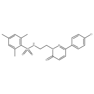 N-(2-(3-(4-chlorophenyl)-6-oxopyridazin-1(6H)-yl)ethyl)-2,4,6-trimethylbenzenesulfonamide结构式