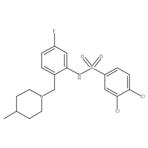 Benzenesulfonamide,3,4-dichloro-n-[5-fluoro-2-[(4-methyl-1-piperidinyl)methyl]phenyl]-结构式