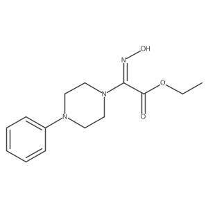 ethyl (2E)-2-(N-hydroxyimino)-2-(4-phenylpiperazin-1-yl)acetate Structure
