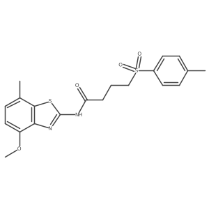 N-(4-methoxy-7-methylbenzo[d]thiazol-2-yl)-4-tosylbutanamide Structure
