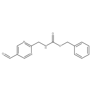 Benzyl ((5-formylpyrimidin-2-yl)methyl)carbamate Structure