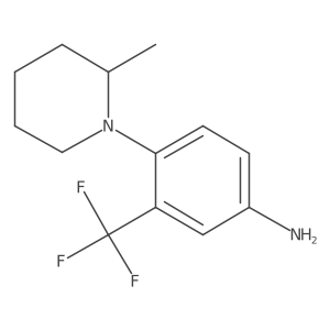 4-(2-Methylpiperidin-1-yl)-3-(trifluoromethyl)aniline结构式