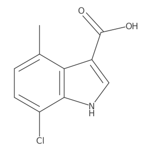 7-chloro-4-methyl-1H-indole-3-carboxylic acid Structure