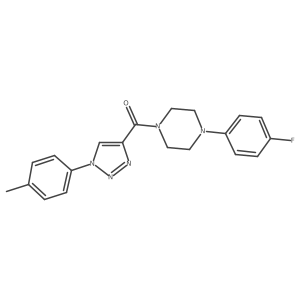 (4-(4-fluorophenyl)piperazin-1-yl)(1-(p-tolyl)-1H-1,2,3-triazol-4-yl)methanone结构式