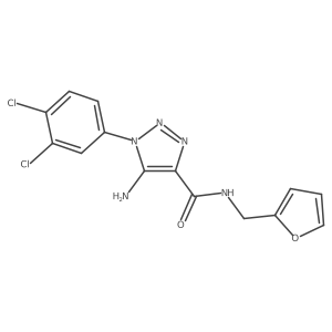 5-amino-1-(3,4-dichlorophenyl)-N-(furan-2-ylmethyl)-1H-1,2,3-triazole-4-carboxamide结构式