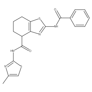 2-benzamido-N-(4-methylthiazol-2-yl)-4,5,6,7-tetrahydrobenzo[d]thiazole-4-carboxamide结构式
