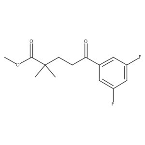 Methyl 5-(3,5-difluorophenyl)-2,2-dimethyl-5-oxopentanoate结构式