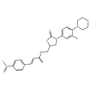 2-Propenamide, N-[[(5S)-3-[3-fluoro-4-(4-morpholinyl)phenyl]-2-oxo-5-oxazolidinyl]methyl]-3-(4-nitrophenyl)-, (2E)-结构式