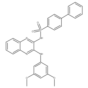 n-(3-(3,5-Dimethoxyphenylamino)quinoxalin-2-yl)biphenyl-4-sulfonamide结构式