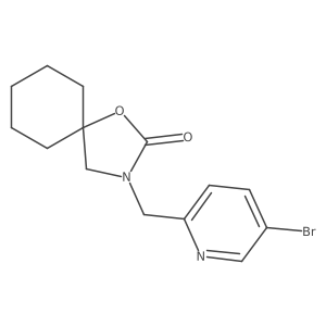 3-(5-Bromo-pyridin-2-ylmethyl)-1-oxa-3-aza-spiro[4.5]decan-2-one Structure