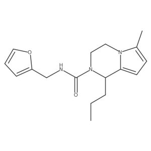 N-(furan-2-ylmethyl)-6-methyl-1-propyl-3,4-dihydro-1H-pyrrolo[1,2-a]pyrazine-2-carboxamide结构式