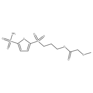5-(3-Methoxyacetyloxypropanesulfonyl)thiophene-2-sulfonamide Structure