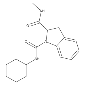 N1-cyclohexyl-N2-methylindoline-1,2-dicarboxamide结构式
