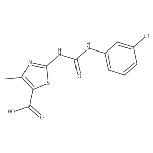 2-(3-(3-Chlorophenyl)ureido)-4-methylthiazole-5-carboxylic acid Structure