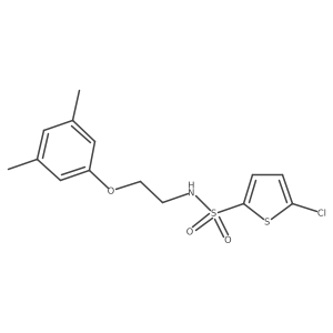 Cc1cc(C)cc(OCCNS(=O)(=O)c2ccc(Cl)s2)c1结构式