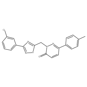 Cc1ccc(-c2ccc(=O)n(Cc3nc(-c4cccc(Cl)c4)no3)n2)cc1结构式