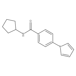 O=C(NC1CCCC1)c1ccc(-n2cccc2)cc1结构式