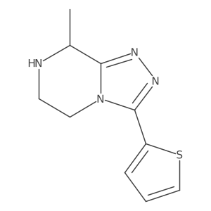 8-Methyl-3-thiophen-2-yl-5,6,7,8-tetrahydro-[1,2,4]triazolo[4,3-a]pyrazine结构式