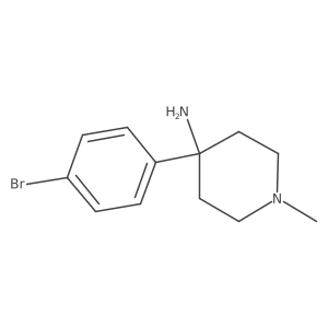 4-(4-Bromophenyl)-1-methyl-4-piperidinamine结构式