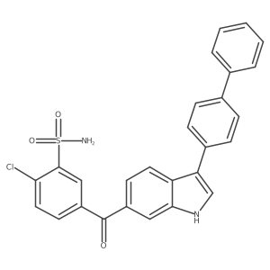 5-(3-Biphenyl-4-yl-1h-indole-6-carbonyl)-2-chloro-benzenesulfonamide Structure