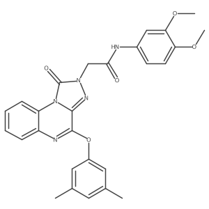 N-(3,4-dimethoxyphenyl)-2-(4-(3,5-dimethylphenoxy)-1-oxo-[1,2,4]triazolo[4,3-a]quinoxalin-2(1H)-yl)acetamide结构式