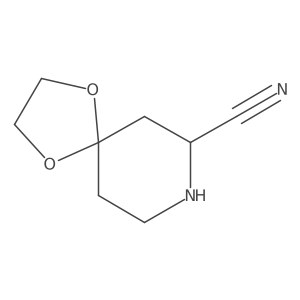 1,4-Dioxa-8-azaspiro[4.5]decane-7-carbonitrile结构式