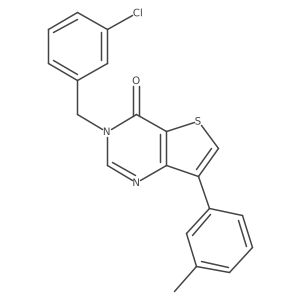 3-(3-chlorobenzyl)-7-(3-methylphenyl)thieno[3,2-d]pyrimidin-4(3H)-one Structure