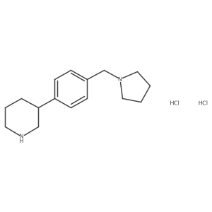 3-[4-(Pyrrolidin-1-ylmethyl)phenyl]piperidine dihydrochloride Structure