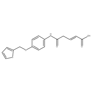 5-Oxo-5-((4-(thiophen-2-ylmethoxy)phenyl)amino)pent-2-enoic acid Structure
