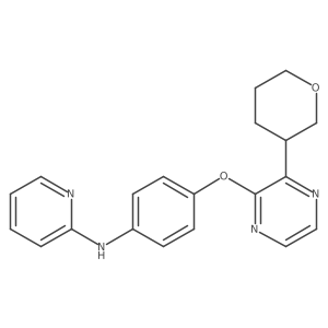 N-(4-(3-(tetrahydro-2H-pyran-3-yl)pyrazin-2-yloxy)phenyl)pyridin-2-amine结构式