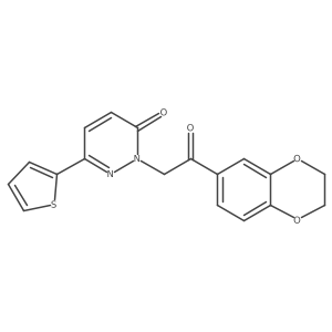 2-[2-(2,3-dihydro-1,4-benzodioxin-6-yl)-2-oxoethyl]-6-(thiophen-2-yl)pyridazin-3(2H)-one结构式