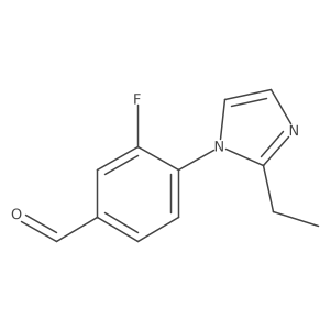 4-(2-Ethyl-1H-imidazol-1-YL)-3-fluorobenzaldehyde结构式