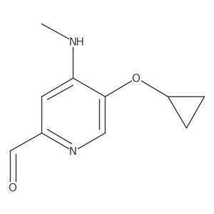 5-Cyclopropoxy-4-(methylamino)picolinaldehyde结构式